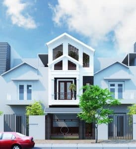 Mau thiet ke nha pho so 1 Mẫu thiết kế nhà phố số 1