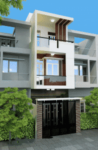 thiết kế nhà phố mặt tiền 8m 56