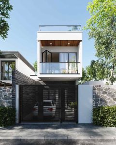 thiết kế nhà phố mặt tiền 8m 20