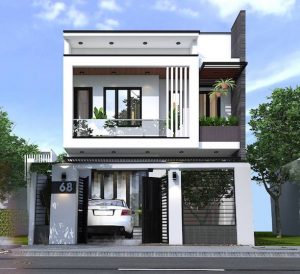 thiet ke nha pho 2 tang 17 thiết kế nhà phố 2 tầng 17