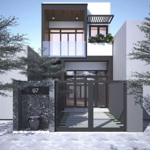 thiet ke nha pho 2 tang 18 thiết kế nhà phố 2 tầng 18