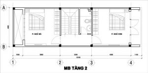 thiet ke nha pho 3 tang 1 tum 15 Mẫu thiết kế nhà phố 3 tầng 1 tum 15