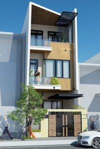 Mau thiet ke nha pho co gara oto 9 Mẫu thiết kế nhà phố có gara ô tô 9
