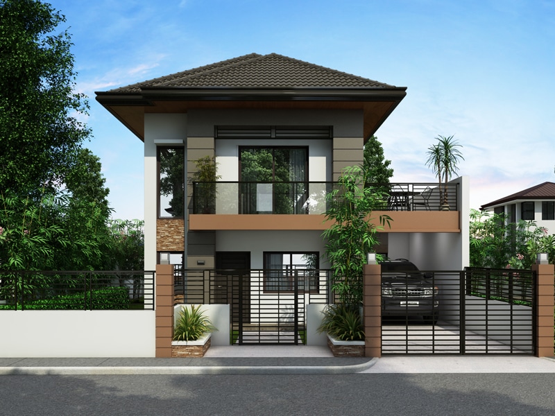 Mau thiet ke nha pho co gara oto 8 Mẫu thiết kế nhà phố có gara ô tô 8