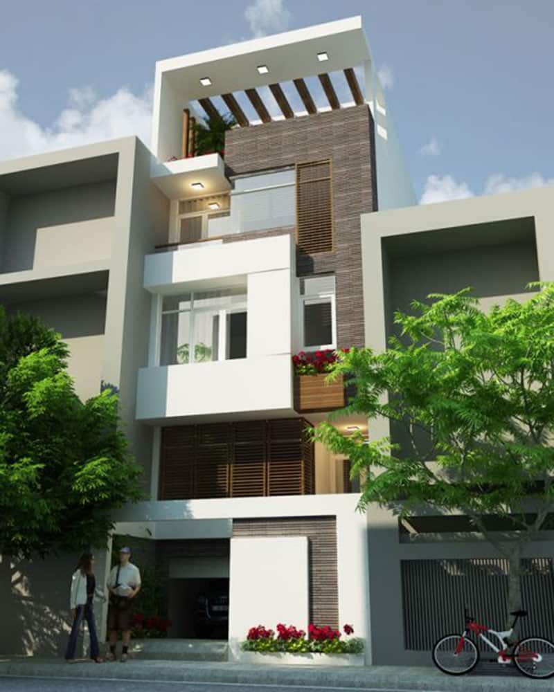Mẫu thiết kế nhà 4 tầng sang trọng