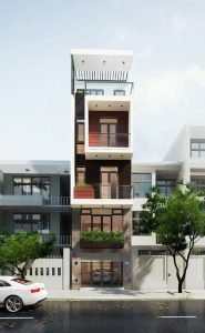 Mau thiet ke nha pho co gara oto 14 Mẫu thiết kế nhà phố có gara ô tô 14