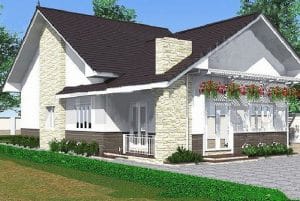 thiết kế nhà cấp 4 3 phòng ngủ 8