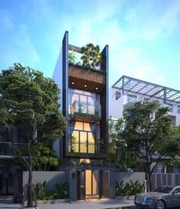 thiết kế nhà phố mặt tiền 8m 55