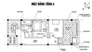 Mẫu nhà phố 5 tầng - tầng 4
