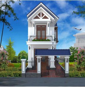 thiet ke nha pho 2 tang 9 thiết kế nhà phố 2 tầng 9