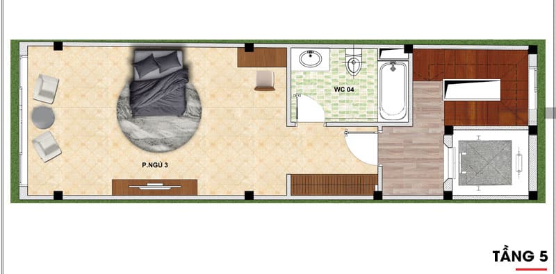thiet ke nha pho 7 tang 4 thiết kế nhà phố 7 tầng 4