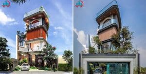 mãu thiết kế biệt thự phố hiện đại 3 tâng