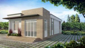 mau thiet ke nha cap 4 chi phi thap 3 Mẫu thiết kế nhà cấp 4 mái bằng giá rẻ 100 triệu