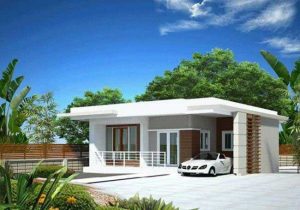 mau thiet ke nha cap 4 chi phi thap 4 Thiết kế nhà phố mái bằng giá rẻ - Mẫu số 2