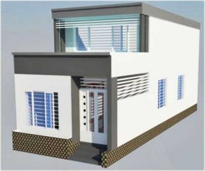 mau thiet ke nha cap 4 chi phi thap 5 Mẫu thiết kế nhà phố giá rẻ 100 triệu có gác lửng