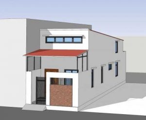 mau thiet ke nha cap 4 chi phi thap 4 Thiết kế nhà phố có gác lửng giá rẻ - Mẫu thiết kế số 2