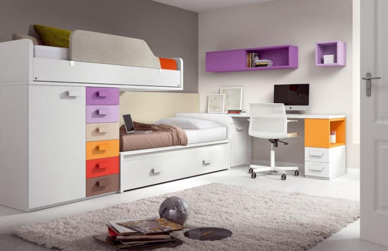 thiết kế giường đa năng, tiện dụng