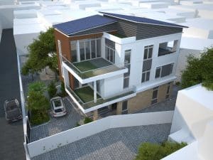 mẫu nhà 2 tầng có gara ô tô