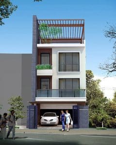 mẫu nhà mái thái tầng bán hầm