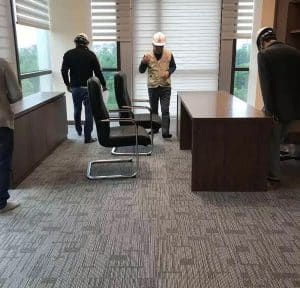 Mẫu thi công trải thảm tphcm