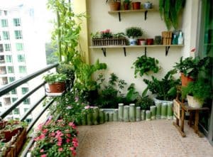 thiết kế tiểu cảnh ban công đẹp 2021