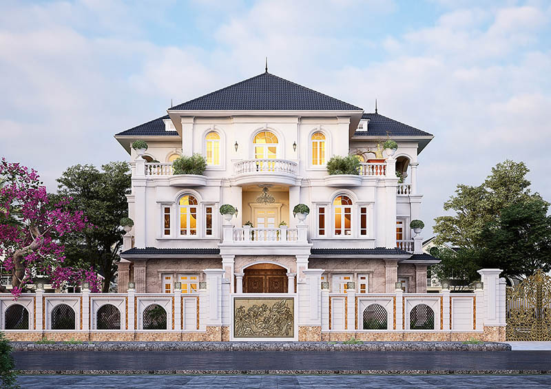Các bước thực hiện xây dựng biệt thự tân cổ điển đẹp