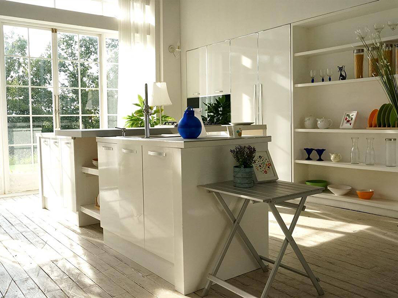 mẫu nội thất phong cách hàn quốc trang nhã tinh tế phòng bếp 2