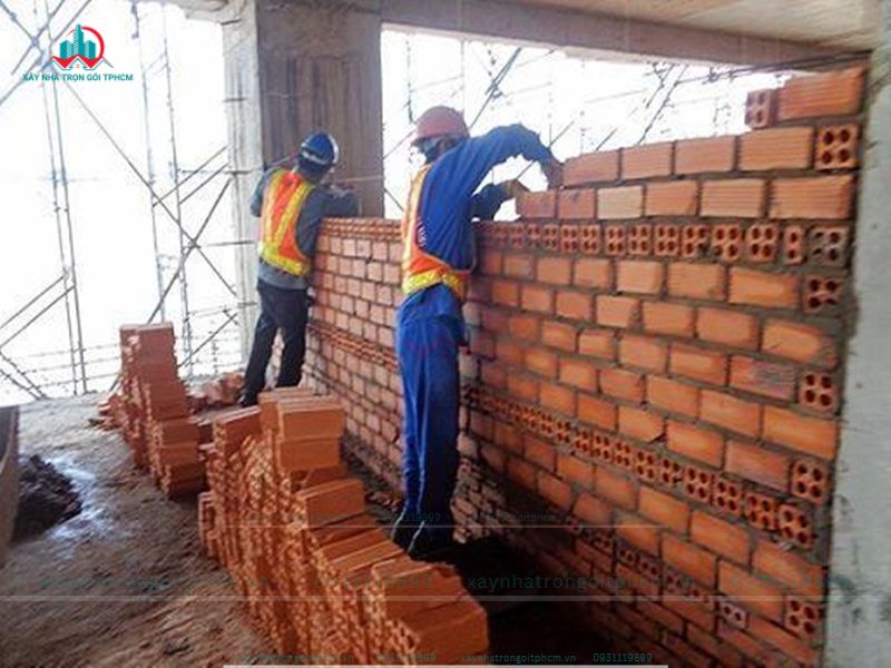 Công tác xây tường - Công ty xây dựng nhà ở tại TP.HCM