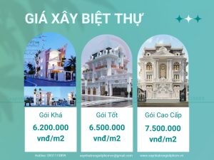 Báo giá xây dựng biệt thự trọn gói 2023