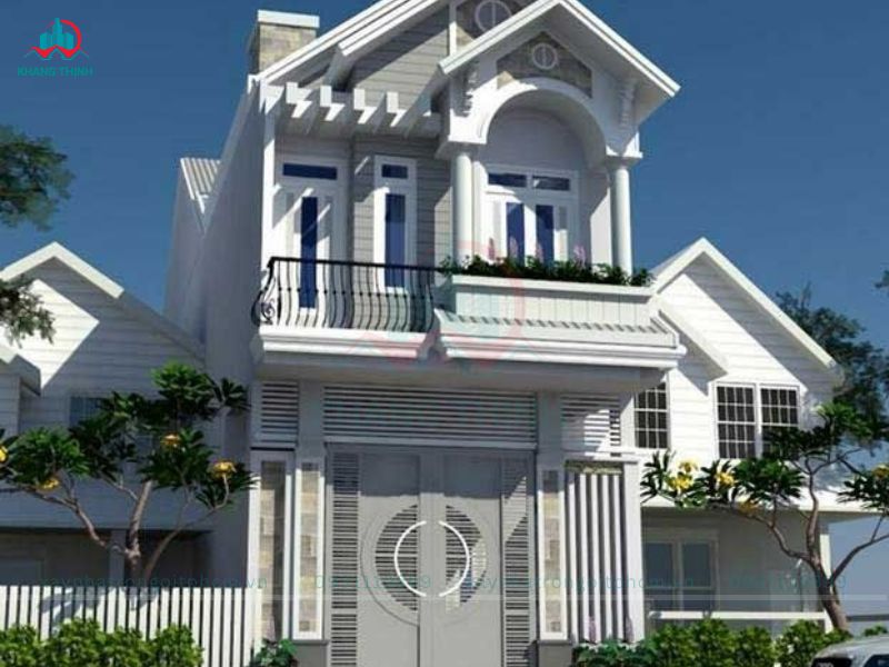mẫu nhà 2 tầng mặt tiền