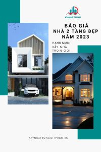Báo giá xây nhà 2 tầng trọn gói đẹp chi tiết 2023