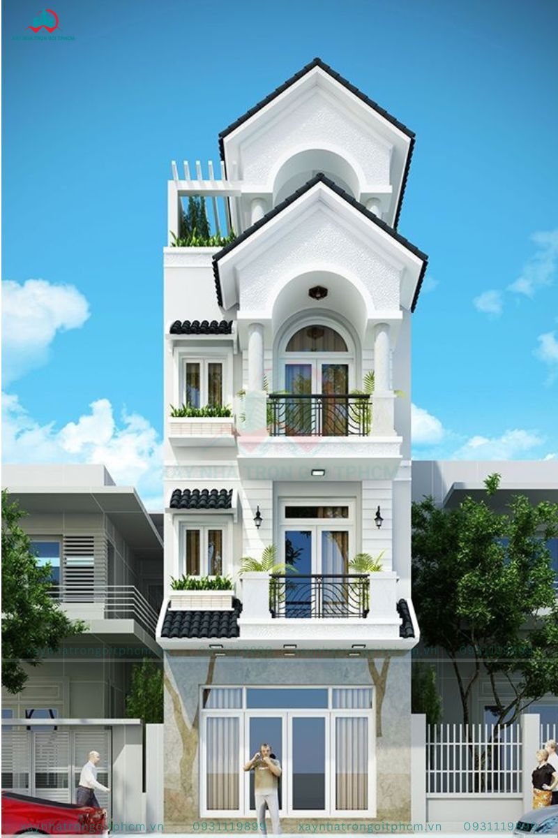 Ngôi nhà 3 tầng 1 tum
