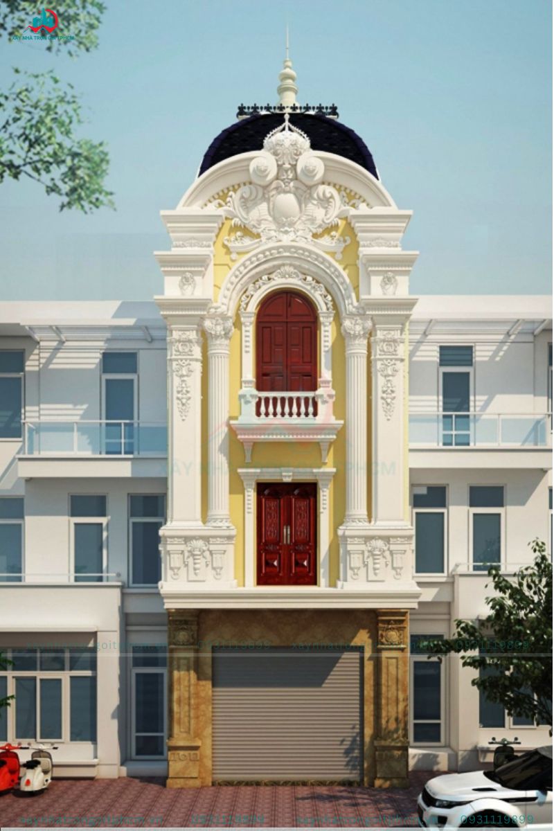 nhà 3 tầng kiểu pháp
