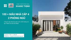 100+ Mẫu nhà cấp 4 2 phòng ngủ đẹp, sang trọng, ấn tượng