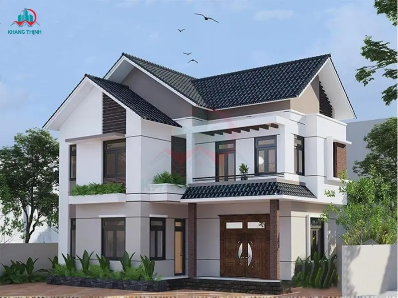 Mẫu nhà 1 trệt 1 lầu chữ L 2