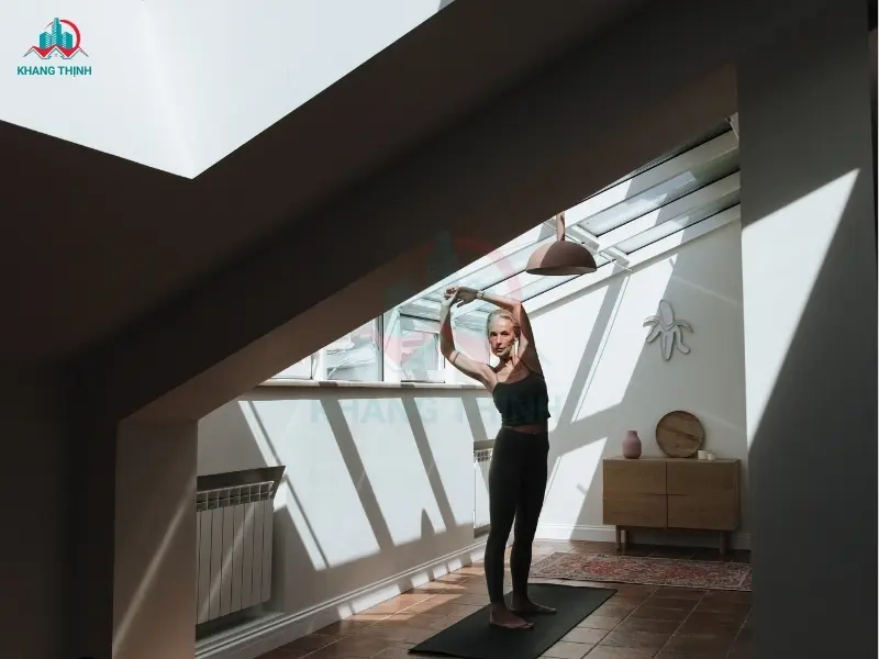 Mẫu thiết kế tầng tum làm phòng tập yoga