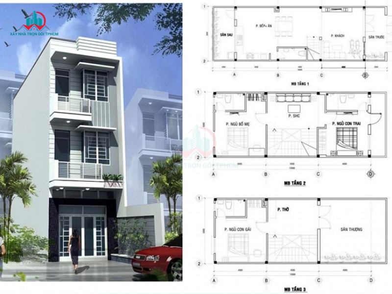 Phân loại các mẫu thiết kế nhà ống 3 tầng