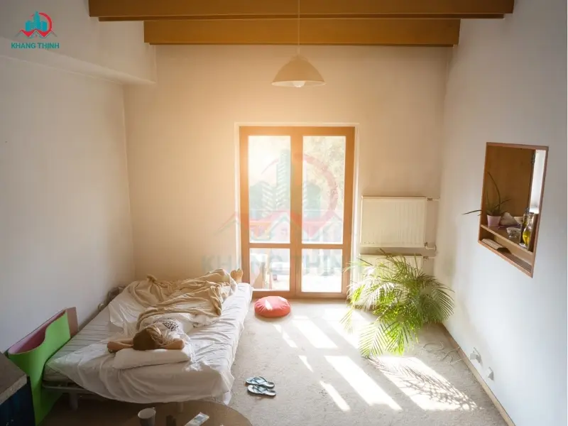 Thiết kế giếng trời ở nơi sinh hoạt, phòng ngủ 1