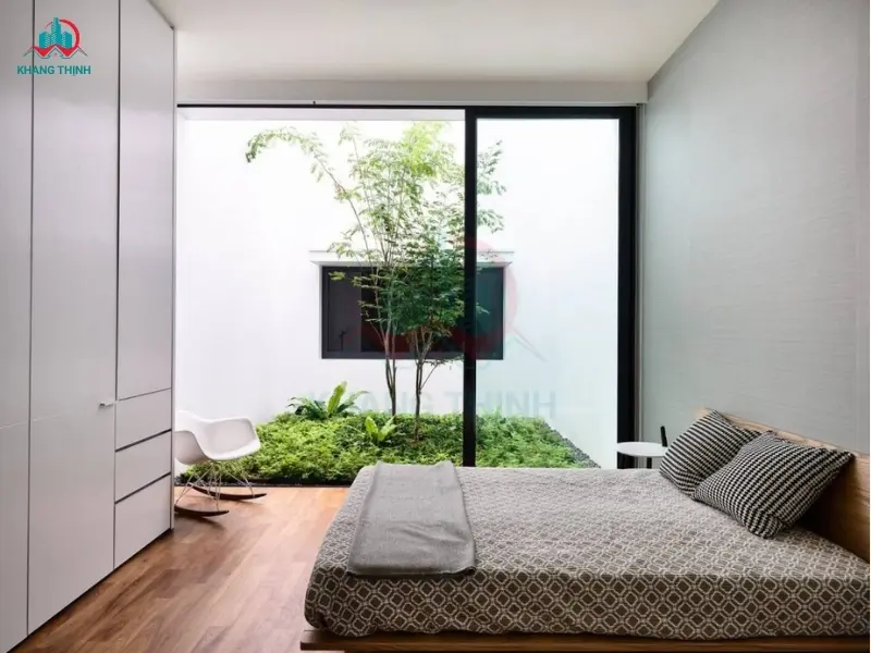 Thiết kế giếng trời ở nơi sinh hoạt, phòng ngủ 2