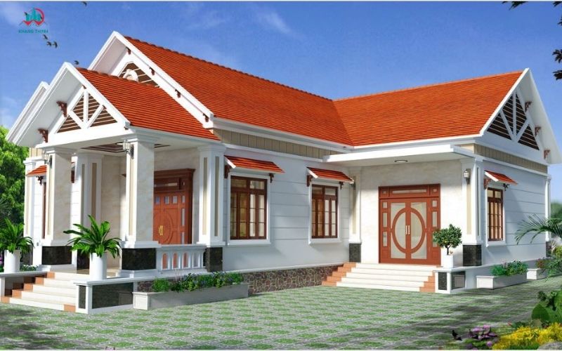 Mẫu Thiết Kế Nhà Cấp 4 8×10 Kiến Trúc Chữ L Công Năng