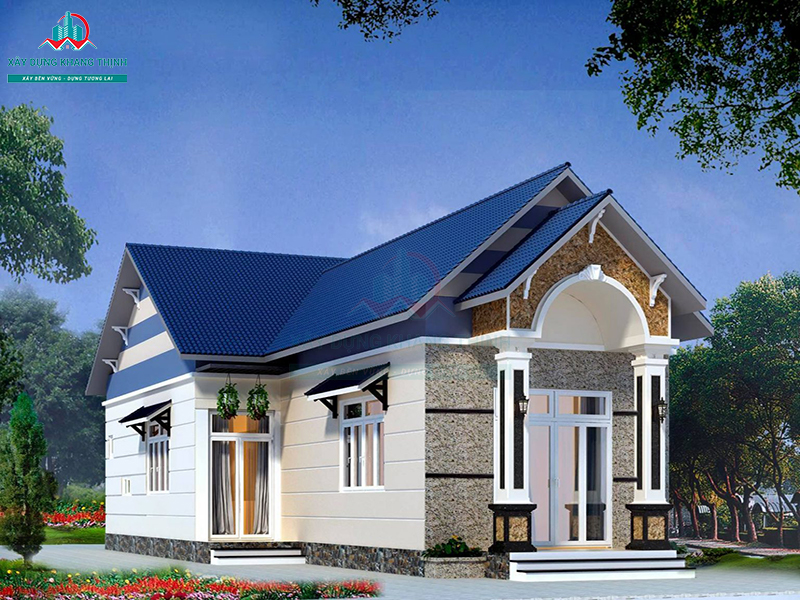 Nhà cấp 4 2 phòng ngủ: mẫu 8