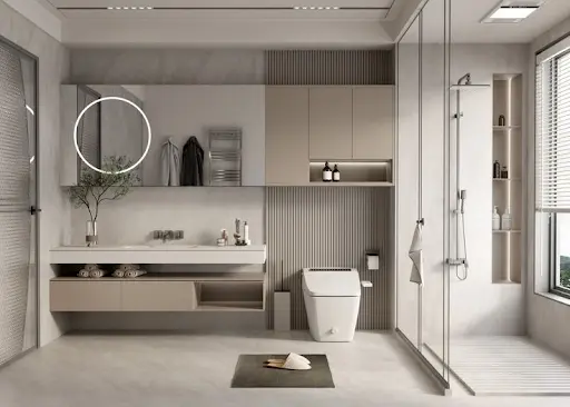 Mẫu phòng tắm nhà phố hiện đại, tiện nghi và sạch sẽ