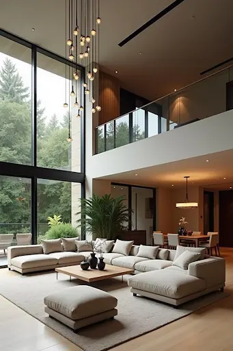 Nội thất nhà phố sang trọng với sofa cao cấp