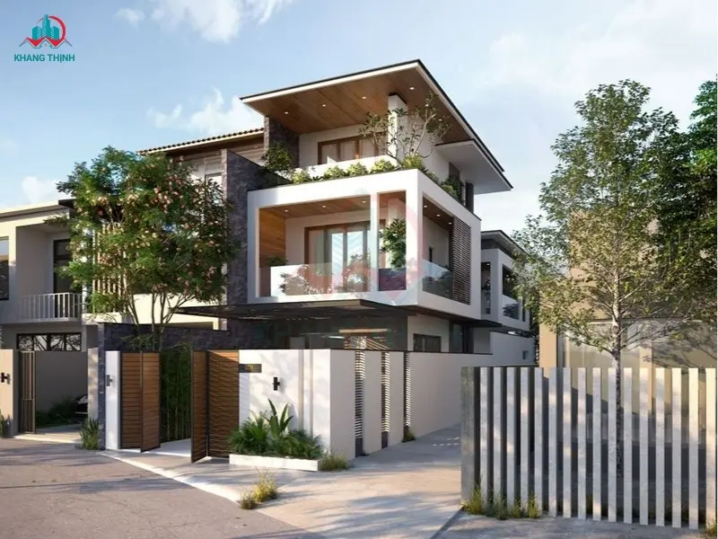 Mẫu nhà 2 mặt tiền đơn giản