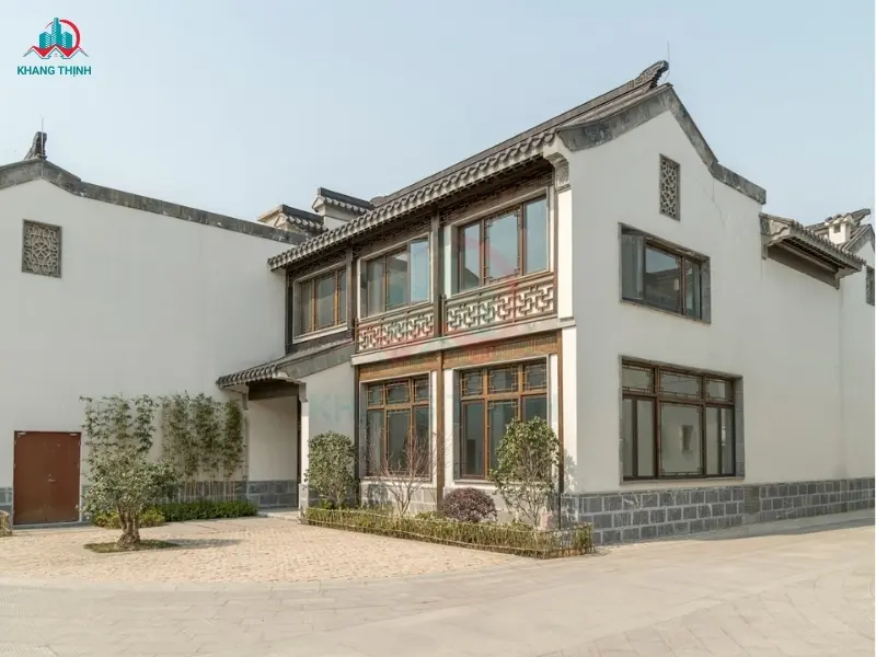 Mẫu nhà 2 mặt tiền mái Nhật
