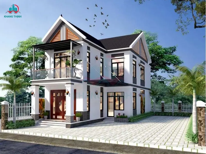 Mẫu nhà 2 mặt tiền mái Thái 2